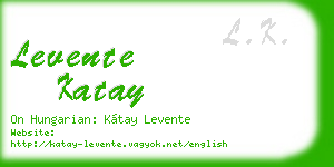 levente katay business card
