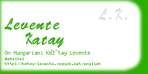 levente katay business card